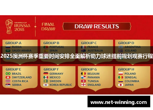 2025澳洲杯赛季重要时间安排全面解析助力球迷提前规划观赛行程